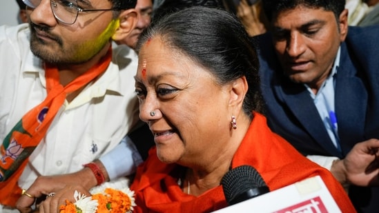 BJP, leader and former chief minister Vasundhara Raje. BJP, leader and former chief minister Vasundhara Raje.