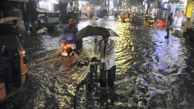 An orange alert was issued for 25 districts of Tamil Nadu. (PTI) An orange alert was issued for 25 districts of Tamil Nadu. (PTI)