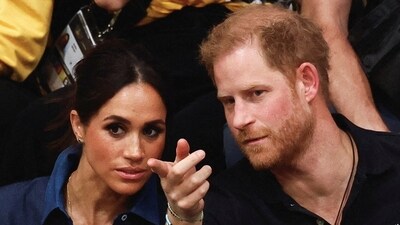 Prince Harry and Meghan Markle attend the sitting volleyball finals at the 2023 Invictus Games, an international multi-sport event for injured soldiers, in Duesseldorf, Germany September 15, 2023 (REUTERS/Piroschka Van De Wouw/File Photo) (REUTERS)