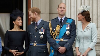 FILE - From left, Meghan the Duchess of Sussex, Prince Harry, Prince William and Kate the Duchess of Cambridge watch a flypast of Royal Air Force aircraft pass over Buckingham Palace in London, (AP) FILE - From left, Meghan the Duchess of Sussex, Prince Harry, Prince William and Kate the Duchess of Cambridge watch a flypast of Royal Air Force aircraft pass over Buckingham Palace in London, (AP)