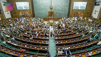 Lok Sabha proceedings on the first day of the Winter Session. (ANI)