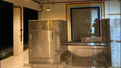 The crematorium has two CNG furnaces. (HT Photo)