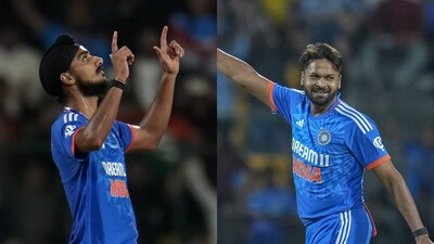 Arshdeep Singh came back with a clutch last over while Mukesh Kumar was finally among the wickets in the fifth T20I against Australia Arshdeep Singh came back with a clutch last over while Mukesh Kumar was finally among the wickets in the fifth T20I against Australia