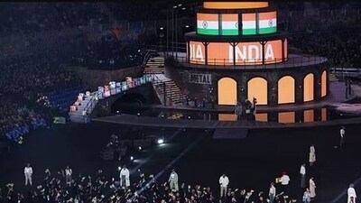 Athletes of Team India take part in the Opening Ceremony of the Birmingham 2022 Commonwealth Games (Getty Images)