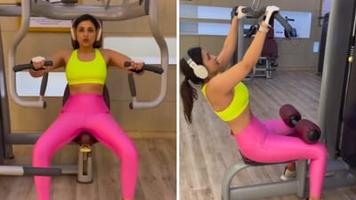 Parineeti Chopra shared a glimpse of her gym workout routine. Parineeti Chopra shared a glimpse of her gym workout routine.