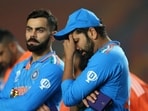 India's Virat Kohli and Rohit Sharma look dejected after losing the ICC Cricket World Cup final
