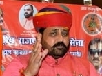A file photo of Sukhdev Singh Gogamedi, president of Shri Rashtriya Rajput Karni Sena. A file photo of Sukhdev Singh Gogamedi, president of Shri Rashtriya Rajput Karni Sena.