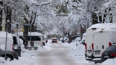 Snow and ice continue to cause chaos on the roads. (AP)