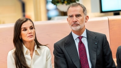 Spain's King Felipe and Queen Letizia visit the Danish Architecture Center in Copenhagen, Denmark. (Reuters)