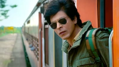 Shah Rukh Khan in Dunki as Hardy. (Screengrab) Shah Rukh Khan in Dunki as Hardy. (Screengrab)