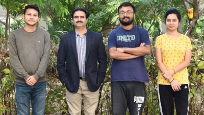 The IISER Bhopal research team led by Dr. Vineet K. Sharma, includes Manohar Singh Bisht, Abhishek Chakraborty, and Shruti Mahajan.