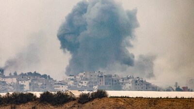A picture taken in southern Israel near the border with the Gaza Strip on December 5, 2023, shows smoke billowing following Israeli bombardment amid continuing battles between Israel and the militant group Hamas. (AFP) A picture taken in southern Israel near the border with the Gaza Strip on December 5, 2023, shows smoke billowing following Israeli bombardment amid continuing battles between Israel and the militant group Hamas. (AFP)
