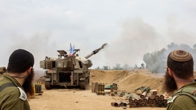 Israel-Hamas War: An Israeli artillery unit is pictured near the border with the Gaza Strip. (AFP) Israel-Hamas War: An Israeli artillery unit is pictured near the border with the Gaza Strip. (AFP)