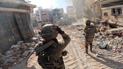 Israeli soldiers operate in the Gaza Strip amid the ongoing conflict between Israel and the Palestinian Islamist group Hamas. (Reuters)