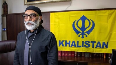 Sikh separatist leader Gurpatwant Singh Pannun is pictured in his office on November 29, in New York. (AP Photo) Sikh separatist leader Gurpatwant Singh Pannun is pictured in his office on November 29, in New York. (AP Photo)