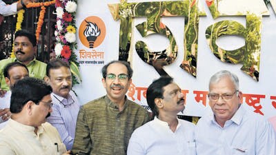 Mumbai, India – Dec 05, 2023: Shiv Sena (UBT) party chief Uddhav Thackeray during the Inaugurated renovated "Shivalay" Maharashtra State Liaison Office, at Nariman Point, in Mumbai, India, on Tuesday, Dec 05, 2023. (Photo by Bhushan Koyande/HT Photo) Mumbai, India – Dec 05, 2023: Shiv Sena (UBT) party chief Uddhav Thackeray during the Inaugurated renovated "Shivalay" Maharashtra State Liaison Office, at Nariman Point, in Mumbai, India, on Tuesday, Dec 05, 2023. (Photo by Bhushan Koyande/HT Photo)