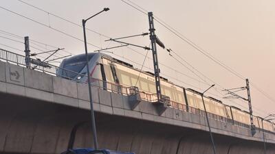 The RRTS stations in Muradnagar, Modinagar (north) and Modinagar (south) are in the advanced stages of completion, while the work on Meerut (south) station, which is a big station, is ongoing. (Sakib Ali/HT Photo) The RRTS stations in Muradnagar, Modinagar (north) and Modinagar (south) are in the advanced stages of completion, while the work on Meerut (south) station, which is a big station, is ongoing. (Sakib Ali/HT Photo)