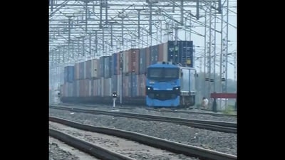 Snapshot of Wag12B in action. (X/@RailMinIndia) Snapshot of Wag12B in action. (X/@RailMinIndia)