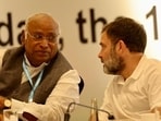 Congress chief Mallikarjun Kharge with Congress leader Rahul Gandhi at CWC meeting in Hyderabad (Twitter/@kharge) Congress chief Mallikarjun Kharge with Congress leader Rahul Gandhi at CWC meeting in Hyderabad (Twitter/@kharge)