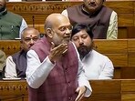 Union home minister Amit Shah speaks in the Lok Sabha during the Winter session of Parliament, in New Delhi. Union home minister Amit Shah speaks in the Lok Sabha during the Winter session of Parliament, in New Delhi.
