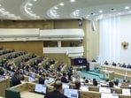 Senators attending a session in Moscow. (AFP)