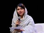 Nobel Peace Prize winner Malala Yousafzai speaks during the 21st Nelson Mandela Annual Peace Lecture.