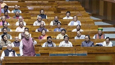 Union home minister Amit Shah speaks in the Lok Sabha during the Winter Session of Parliament. (ANI) Union home minister Amit Shah speaks in the Lok Sabha during the Winter Session of Parliament. (ANI)