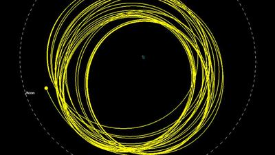 Indian Space Research Organisation released an image of the Chandrayaan-3 Vikram Lander as its Propulsion Module (PM) moved from an orbit around the moon to an orbit around Earth in another unique experiment, on Tuesday (ISRO-X/ANI) Indian Space Research Organisation released an image of the Chandrayaan-3 Vikram Lander as its Propulsion Module (PM) moved from an orbit around the moon to an orbit around Earth in another unique experiment, on Tuesday (ISRO-X/ANI)
