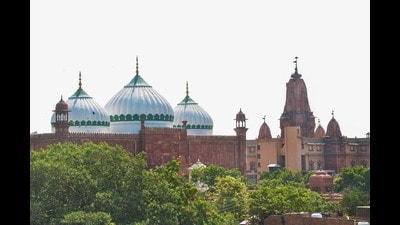 Mathura: A view of Sri Krishna Janmabhoomi temple and Shahi Idgah mosque, in Mathura. (PTI FILE IMAFGE)