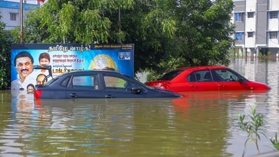 The India Meteorological Department on Wednesday informed that Cyclone Michaung has weakened into a deep depression over central coastal Andhra Pradesh. (PTI) The India Meteorological Department on Wednesday informed that Cyclone Michaung has weakened into a deep depression over central coastal Andhra Pradesh. (PTI)