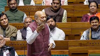 Union home minister Amit Shah speaks in the Lok Sabha during the Winter session of Parliament, in New Delhi. (PTI) Union home minister Amit Shah speaks in the Lok Sabha during the Winter session of Parliament, in New Delhi. (PTI)