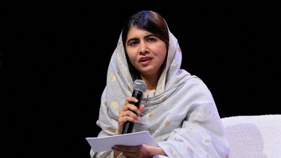 Nobel Peace Prize winner Malala Yousafzai speaks during the 21st Nelson Mandela Annual Peace Lecture. (Reuters)