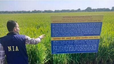 The notice for the confiscation of Lakhbir Singh Rode’s land in Punjab. (PTI)