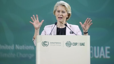 European Commission President Ursula von der Leyen, 65, tops the list, for the second consecutive year. (Bloomberg) European Commission President Ursula von der Leyen, 65, tops the list, for the second consecutive year. (Bloomberg)