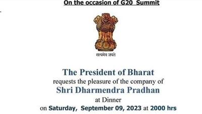 Union minister for education Dharmendra Pradhan had shared the screenshot of President’s G20 invite in September. (X/Dharmendra Pradhan) Union minister for education Dharmendra Pradhan had shared the screenshot of President’s G20 invite in September. (X/Dharmendra Pradhan)