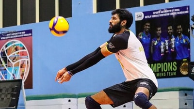 Ashwal Rai in action ahead of the Volleyball Club World Championships (X)