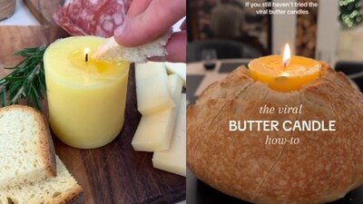 Viral butter candle trend on TikTok (TikTok/ @erin_dittmer/@cookingwithbello) Viral butter candle trend on TikTok (TikTok/ @erin_dittmer/@cookingwithbello)