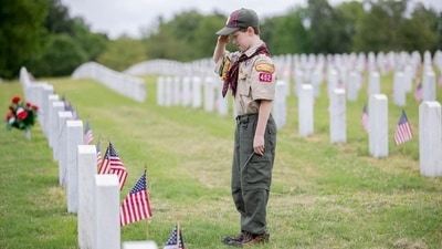 Additionally, it encourages people to raise funds for the improvement of the armed forces by selling badges and stickers. (REUTERS) Additionally, it encourages people to raise funds for the improvement of the armed forces by selling badges and stickers. (REUTERS)