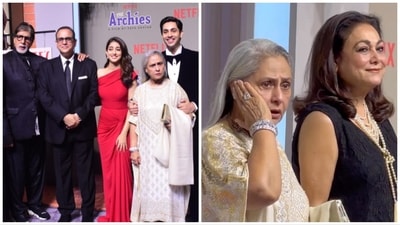 Jaya Bachchan didn't approve of paparazzi behaviour at The Archies premiere. Jaya Bachchan didn't approve of paparazzi behaviour at The Archies premiere.
