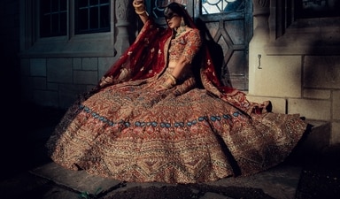 A man asked people to open lehenga shops. A man asked people to open lehenga shops.