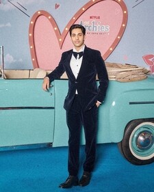 Agastya Nanda at The Archies premiere. (HT Photo/Varinder Chawla) Agastya Nanda at The Archies premiere. (HT Photo/Varinder Chawla)