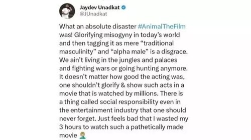 Jaydev Unadkat's deleted tweet. Jaydev Unadkat's deleted tweet.
