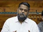 DMK MP DNV Senthil Kumar in Lok Sabha on Tuesday. (ANI)
