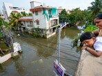 An inundated area amid floods after heavy rainfall in the aftermath of Cyclone Michaung, in Chennai. An inundated area amid floods after heavy rainfall in the aftermath of Cyclone Michaung, in Chennai.