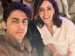 Aryan Khan and Mona Singh at The Archies event.