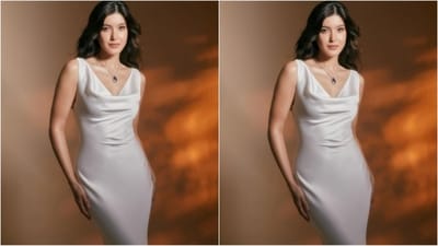 Assisted by celebrity fashion stylist Mohit Rai, Shanaya kept her accessories to a minimum, styling her look with an elegant blue emerald necklace by Mahesh Notandass and a pair of high heels. (Instagram/@shanayakapoor02) Assisted by celebrity fashion stylist Mohit Rai, Shanaya kept her accessories to a minimum, styling her look with an elegant blue emerald necklace by Mahesh Notandass and a pair of high heels. (Instagram/@shanayakapoor02)