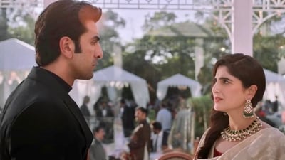 Ranbir Kapoor and Saloni Batra in a still from Animal.