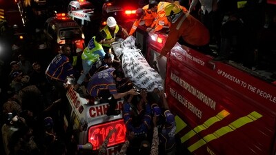 "The body found on the first floor of the shopping mall was taken to the hospital," rescue officials revealed.&nbsp; (AP)