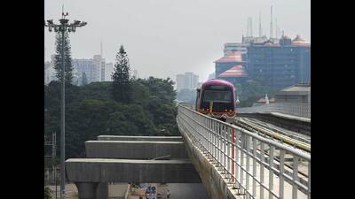 Kaushal said the metro connectivity project from Millennium City Centre to Cyber City, Gurugram will span 28.50 km with 27 stations and the estimated project cost stands at ₹5,452.72 crores. (HT File) Kaushal said the metro connectivity project from Millennium City Centre to Cyber City, Gurugram will span 28.50 km with 27 stations and the estimated project cost stands at ₹5,452.72 crores. (HT File)