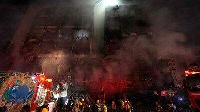 Unfortunately, the flames later extended to other shops within the furniture market situated beneath the building, as reported by the news channel. (AP)